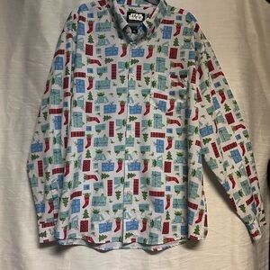 RSVLTS Star Wars Holiday Button Down Shirt - Red, Green, Blue